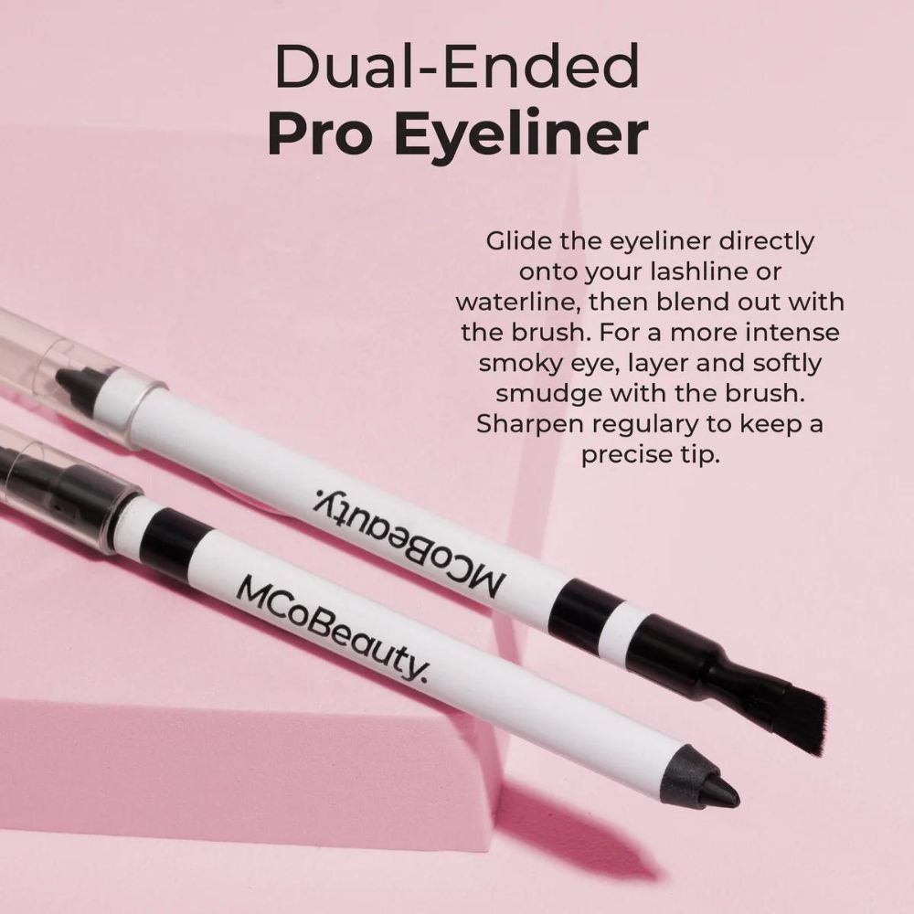 MCoBeauty Dual-Ended Pro Eyeliner 0.6g Black