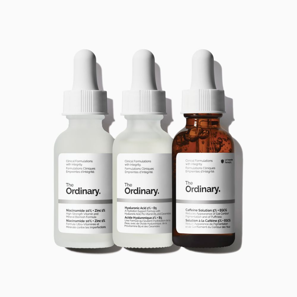 The Ordinary The Most Loved Serum Combo (Niacinamide, Hyaluronic & Caffeine)