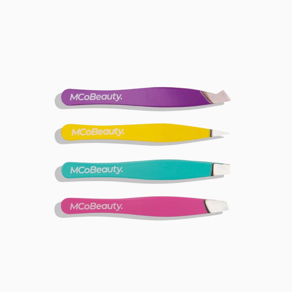 MCoBeauty Perfect Tweezers Professional 4 Pack Set