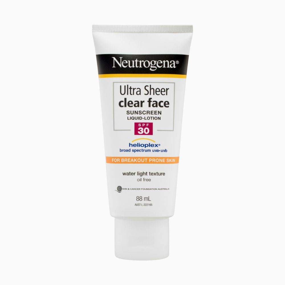Neutrogena Ultra Sheer Clear Face SPF30 Lotion Sunscreen 88ml